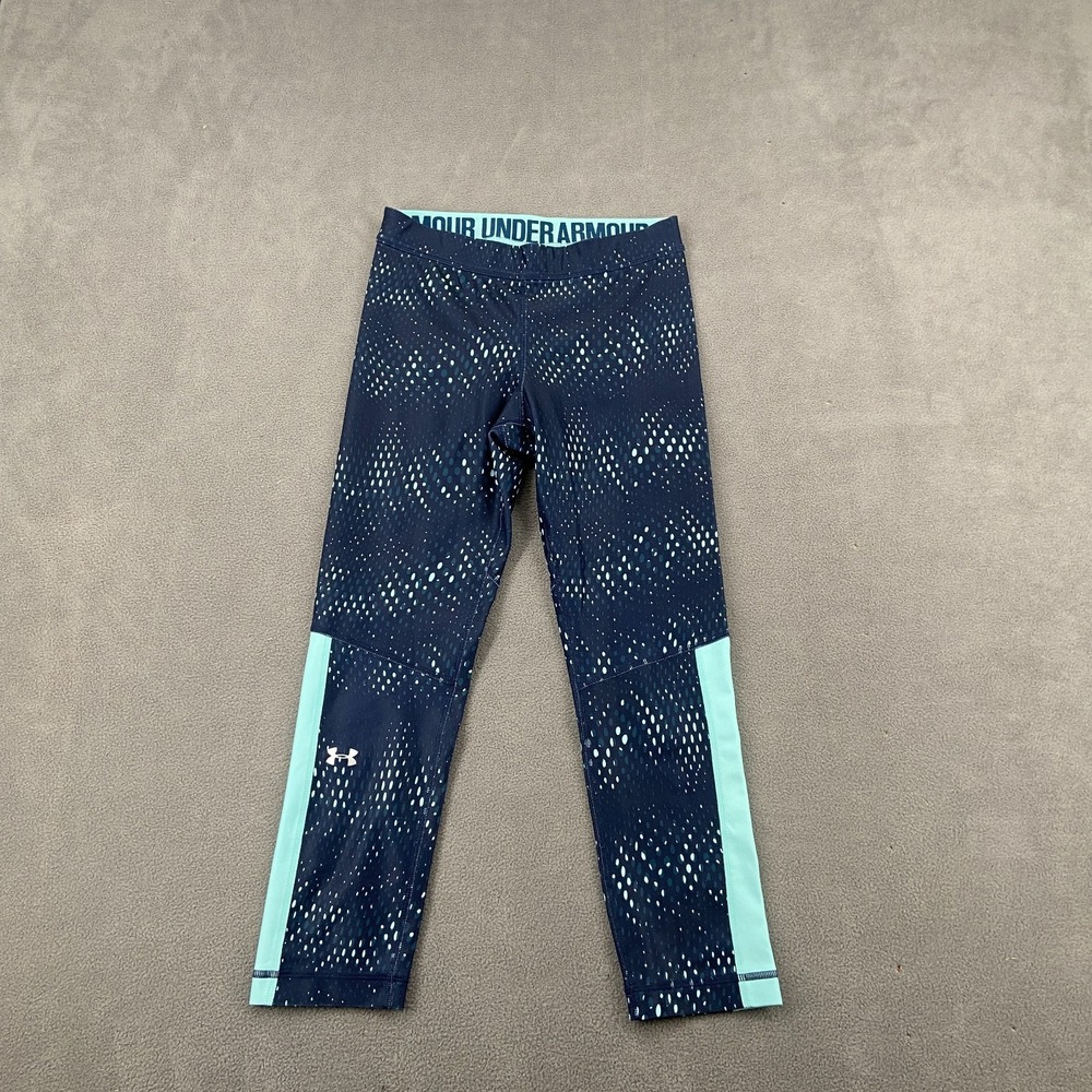 Under Armour Heatgear Compression Leggings Womens Small Multi Cropped Geometric